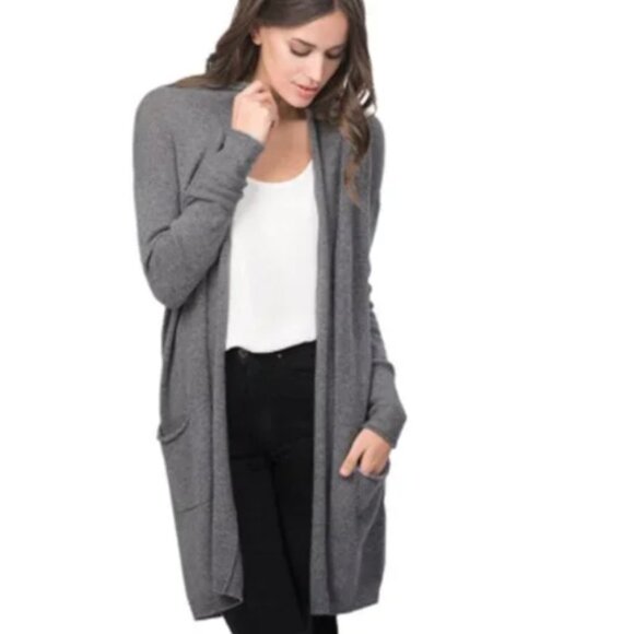 Cuyana Cashmere Open Front Cardigan in Gray Size XS/S - Picture 1 of 12